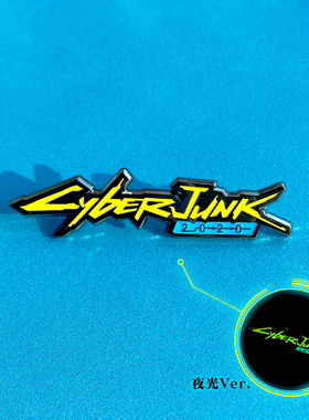 TJK-新款自制cyberpunk赛博朋客垃圾夜光简约潮品锌合金胸针徽章