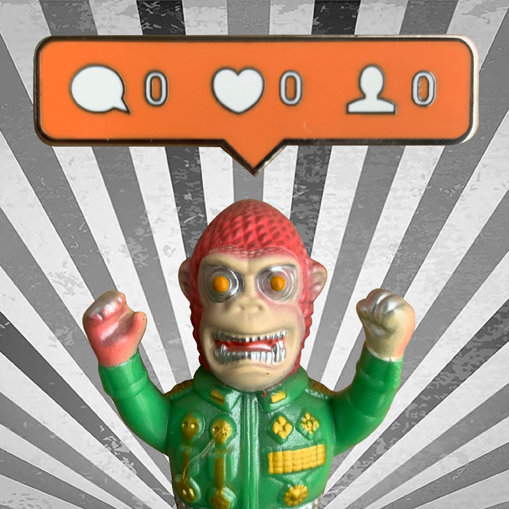 tjk-孤独患者无消息合金徽章胸针创意个性ins风格teenjoyaka原创