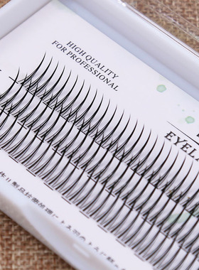 A型假睫毛朵毛单簇仙子毛分段式自然仿真卷翘0.07C翘