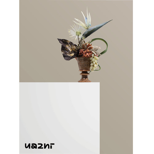 花小只南洋风大理石花瓶插花摆件