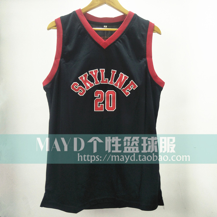 美式复古嘻哈风刺绣背心篮球服