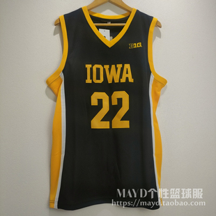 22号凯特琳克拉克球衣 NCAACLARK爱荷华大学篮球队服速干投篮背心