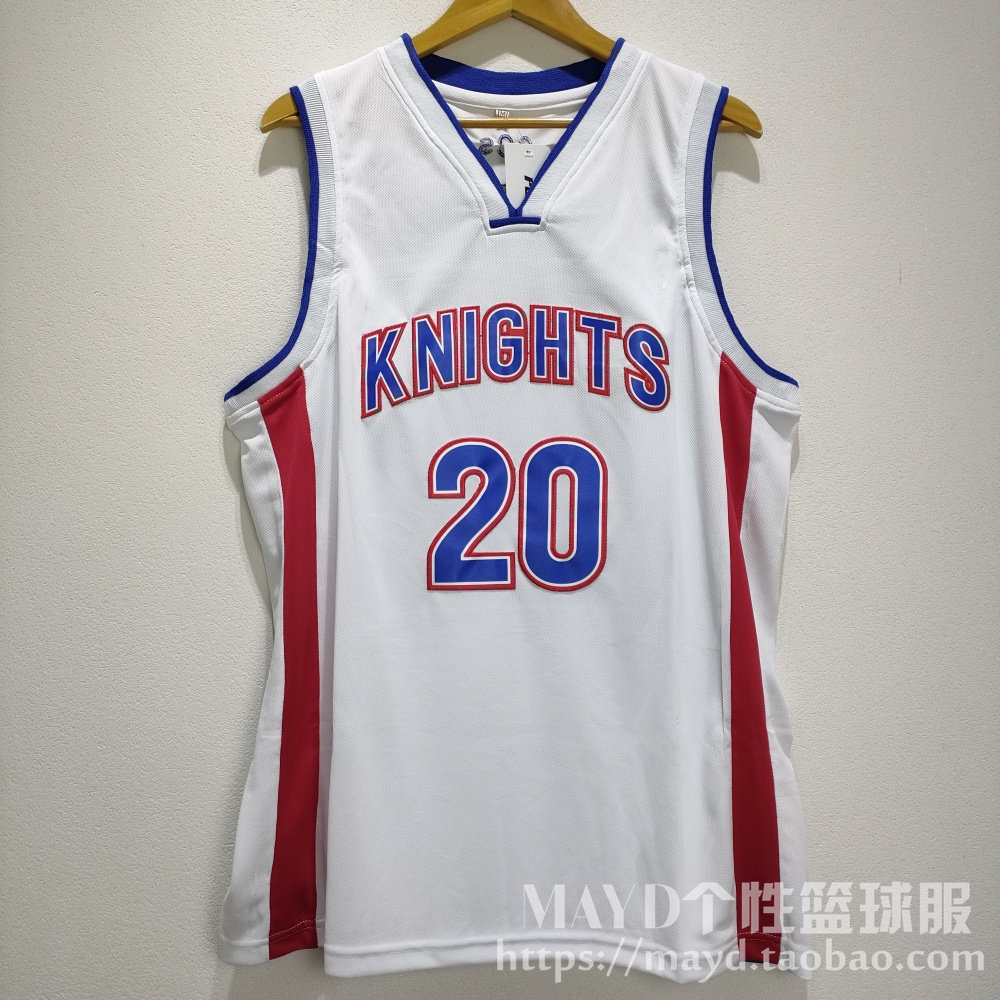 20号库里高中退役球衣 透气复古刺绣篮球背心夏季训练运动服无袖