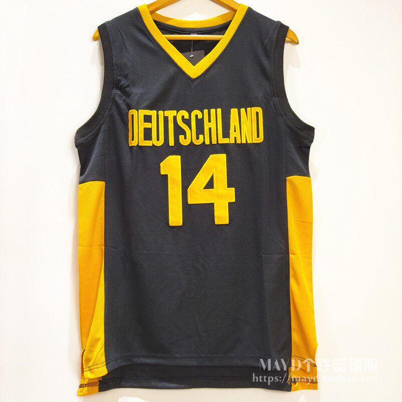 14号诺维茨基国家队球衣 德克诺天王德国复古个性刺绣篮球服男