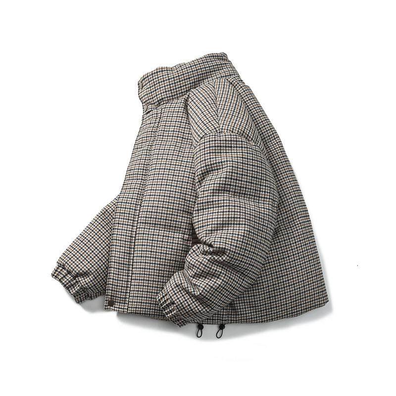 山一商店24冬244YR07153千鸟格针织绒感90白鸭绒羽绒服P310K458,男装羽绒服,电商S003