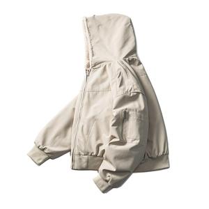 山一商店24冬244MY13143双面穿兔绒羊羔毛座山雕连帽棉服P195K298图片