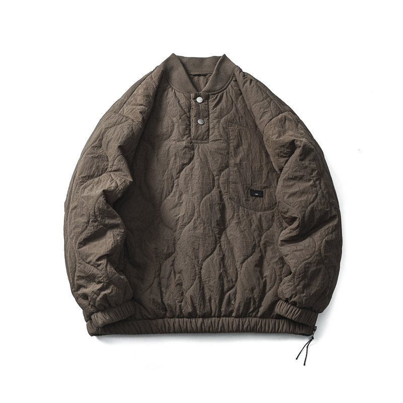 山一商店24冬244MY09240防水复古街头棒球领套头棉服P112K188图片