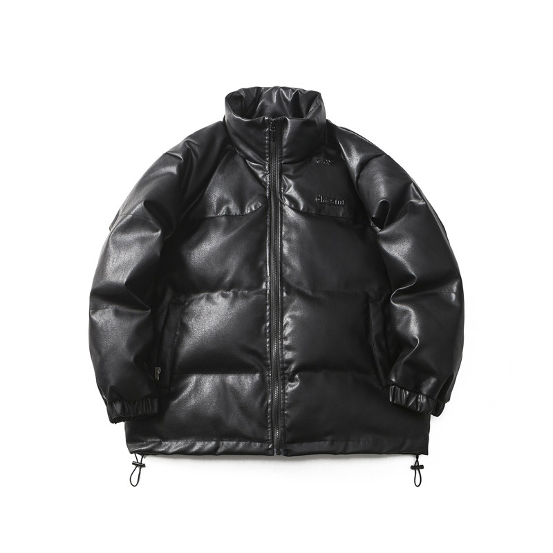 原B429山一商店-234MY07175钢印黑金印花皮料棉服P200-K278图片
