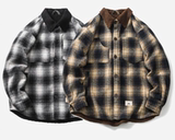 原B429山一-234MY09251羊羔毛毛呢格衬衫版多色大码棉衣P145-K198，男装衬衫，电商S003