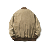 原B429山一商店-234MY07228美式字母咖色牛仔棒球棉服P185-K268，男装棉衣，电商S003