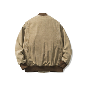 原B429山一商店-234MY07228美式字母咖色牛仔棒球棉服P185-K268图片