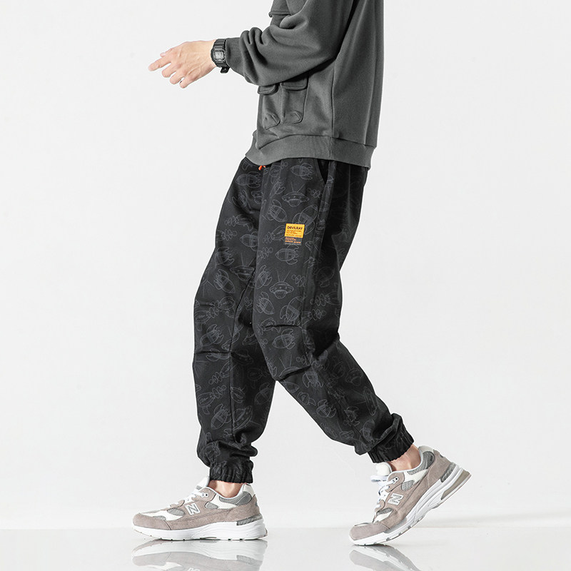 山一商店B429-2021日系潮男小飞碟加绒束脚裤-CK270/P80108图片