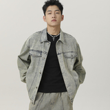 NR-233JK07188复古黄泥染水洗做旧牛仔外套P125-K178秋季新，男装工装外套，电商S003