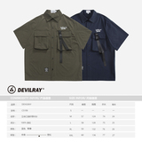 DEVILRAY山一2022立体口袋织带衬衫CS106-P6999，男装衬衫，电商S003