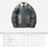 原B429山一商店-234MY09198羊羔毛领牛仔水洗棉服P200-K288，男装棉衣，电商S003