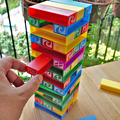 小乖蛋 叠叠高积木游戏 儿童层层叠抽积木叠叠乐成人亲子益智玩具