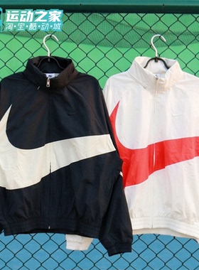 Nike/耐克24春季男子运动休闲立领连帽防风大LOGO梭织外套FB7878