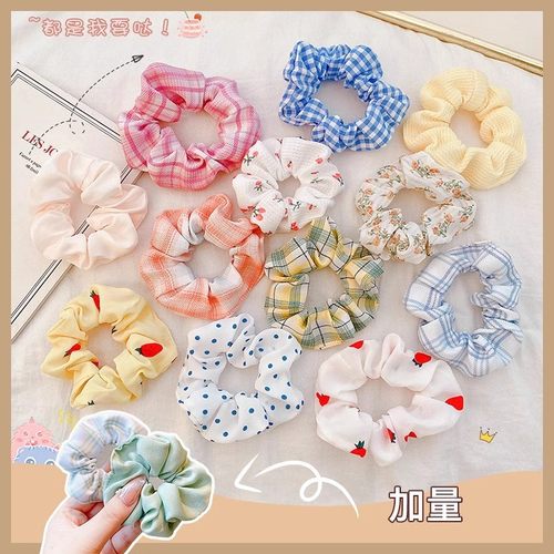 甜美韩系ins 猪大肠发圈女肥肠发绳头发饰皮筋可爱百塔高级感发圈