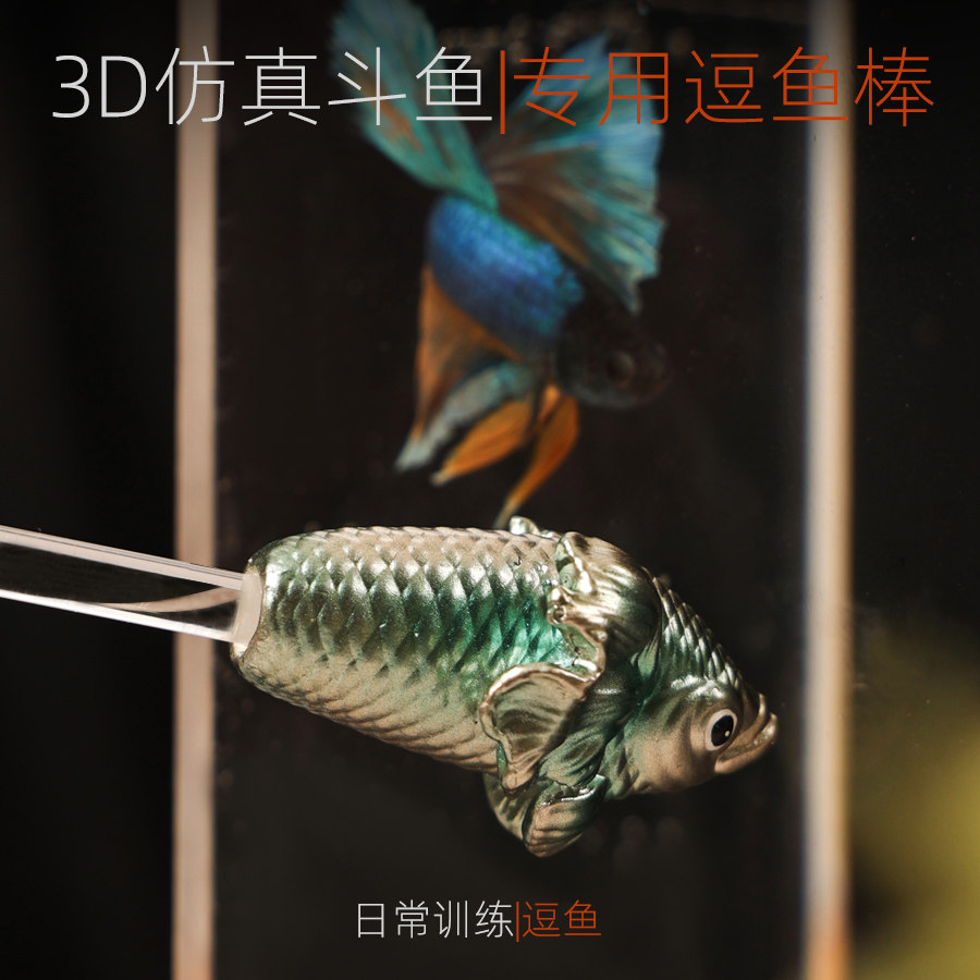 泰国斗鱼专用逗鱼棒训鱼笔将军狮王半月马尾斗鱼棒互动好斗工具