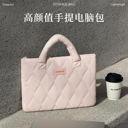手提电脑包11-12寸笔记本防泼水通勤内胆包高颜值纯色平板收纳女
