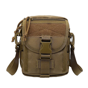 战术单肩斜挎小包多功能插扣腰包穿腰带6.6寸荣耀not8大屏手机包