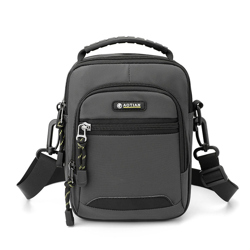 7寸单肩斜挎手机包竖厚款腰包穿皮带简约可手提多拉链格迷你小包