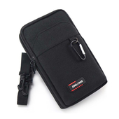 男士 可以放6.5 7寸手机腰包穿皮带防水小挂包竖款 迷你斜挎手机包