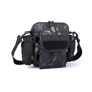 可放7.9寸平板单肩斜挎包户外旅行徒步多功能水壶包一体战术背包