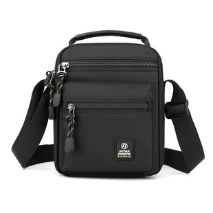 适用于7.3寸华为斜挎手机包男防水多拉链隔层迷你单肩小背包竖版