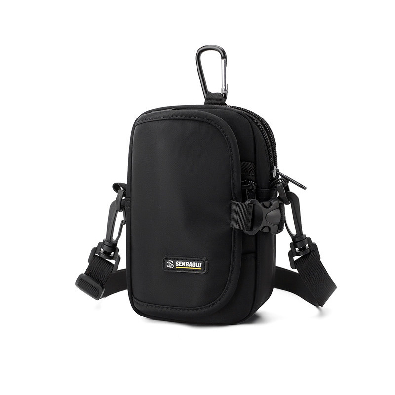 放6.8寸斜挎手机包防水穿皮带腰包厚挂钥匙可插卡迷你单肩小背包