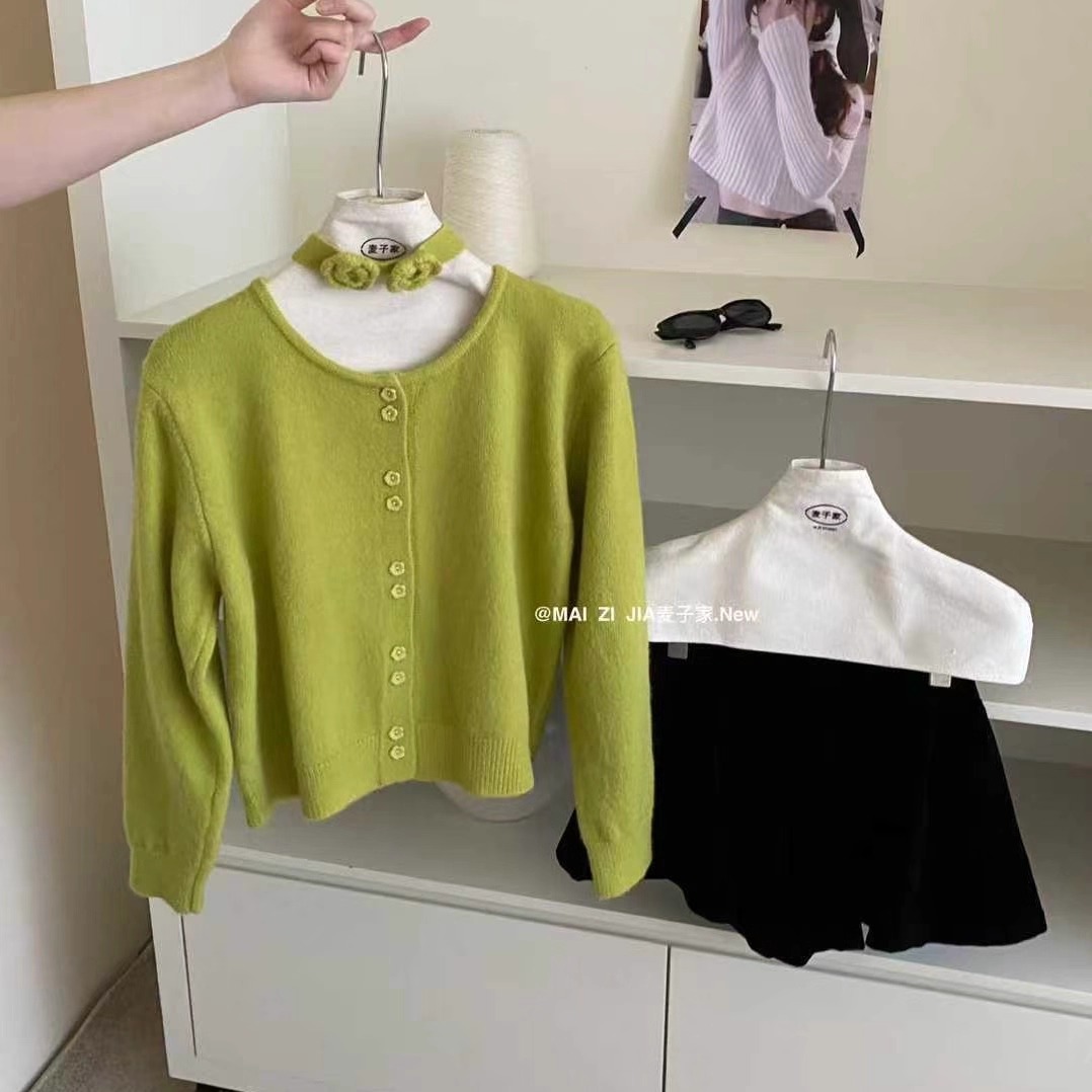 麦子家韩系穿搭针织开衫