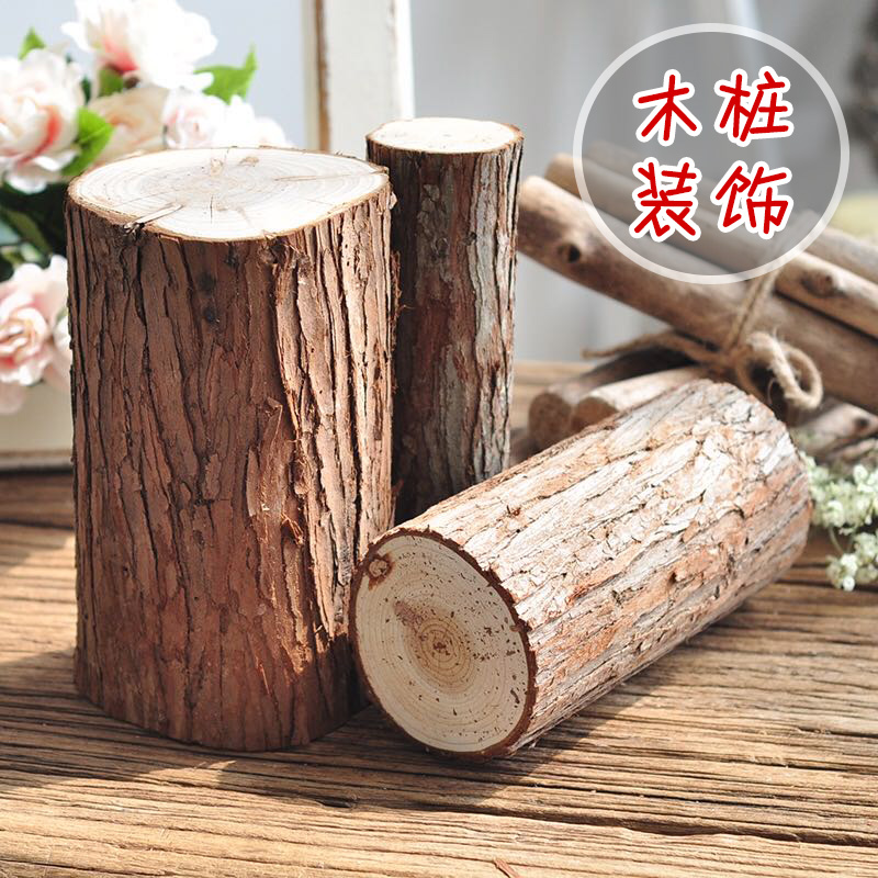 热销TOP商店壁炉摆件装饰木柱