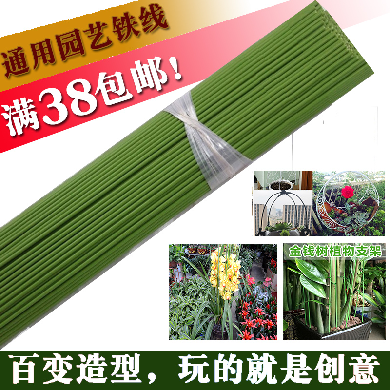 花支架园艺支柱绿铁线阳台番茄黄瓜爬藤支架金钱树防倒铁丝花支架