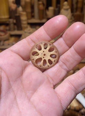 28-3mm太阳纹手工雕刻藕片，一物一链接，拍了下架，远山工实心竹