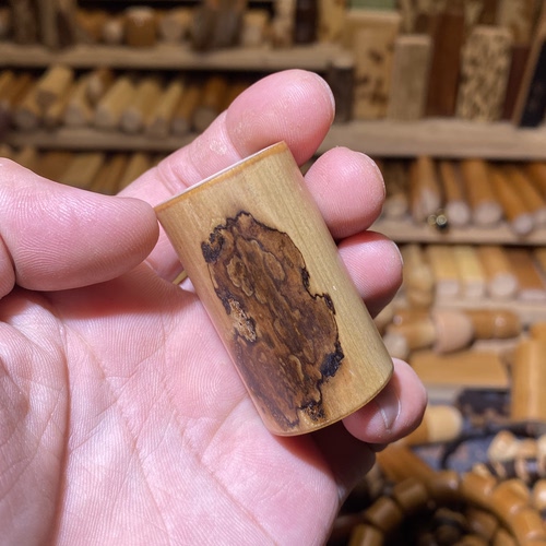 27-47mm斑竹两头堵头盖置手把件，一物一链接，远山工edc