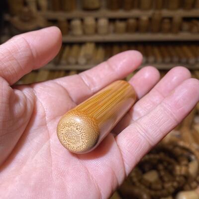 20.4-68mm厚皮大倒角圆一手抓，一物一链接，远山工实心玉竹手把