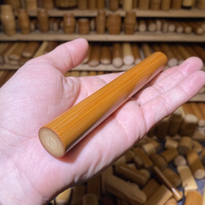 17.6-144mm满密捷径长圆，一物一链接，远山工实心玉竹手把件