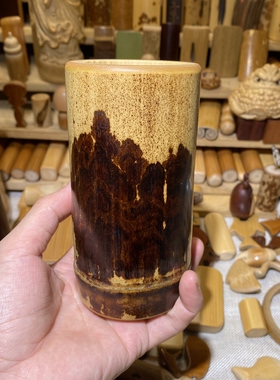 68-133mm桂妃竹山水斑笔筒，一物一链接，拍了下架，远山工