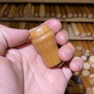 一物一链接 宝节 远山工实心玉竹手把件 42mm满密异形元 20.5