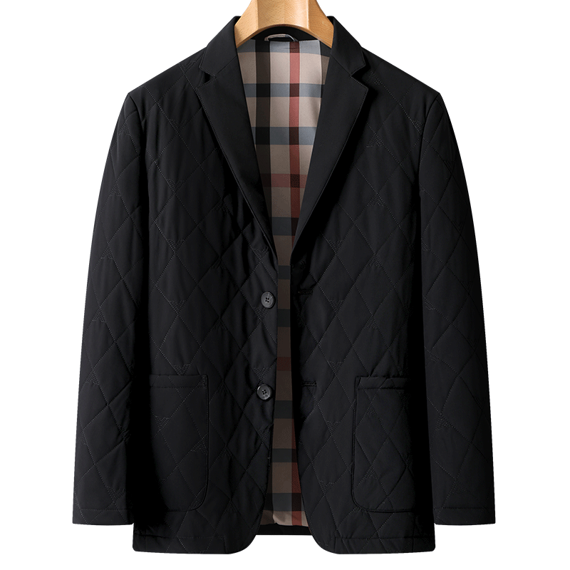 秋冬加大码男式夹棉西服棉衣