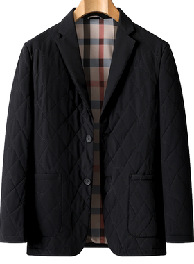 秋冬加大码男式夹棉西服棉衣