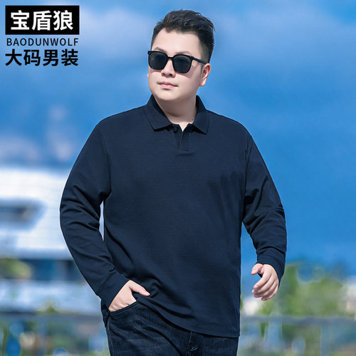 加肥加大保罗polo衫男装秋季新款