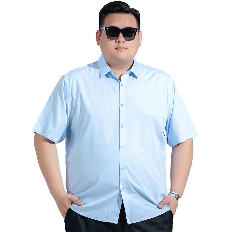 宝盾狼加肥加大男士三防短袖衬衣