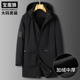 棉衣外套特大肥佬宽松可脱卸帽加绒中厚风衣棉服 男士 中长款 加大码