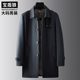 宽松外套肥佬休闲经典 春秋季 风衣中长款 男装 翻领行政披风 加肥大码