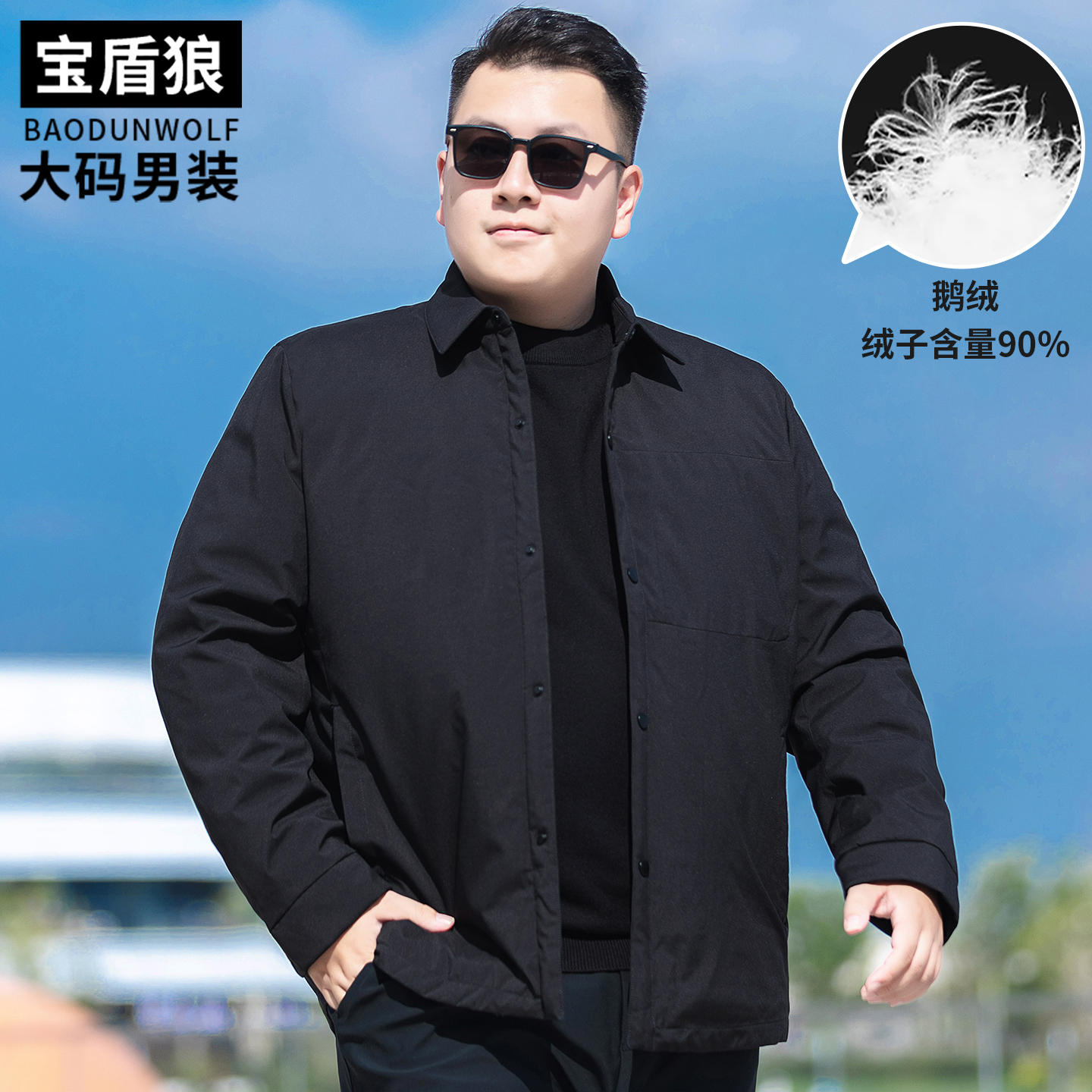 冬季羽绒服加肥大码防寒保暖外套