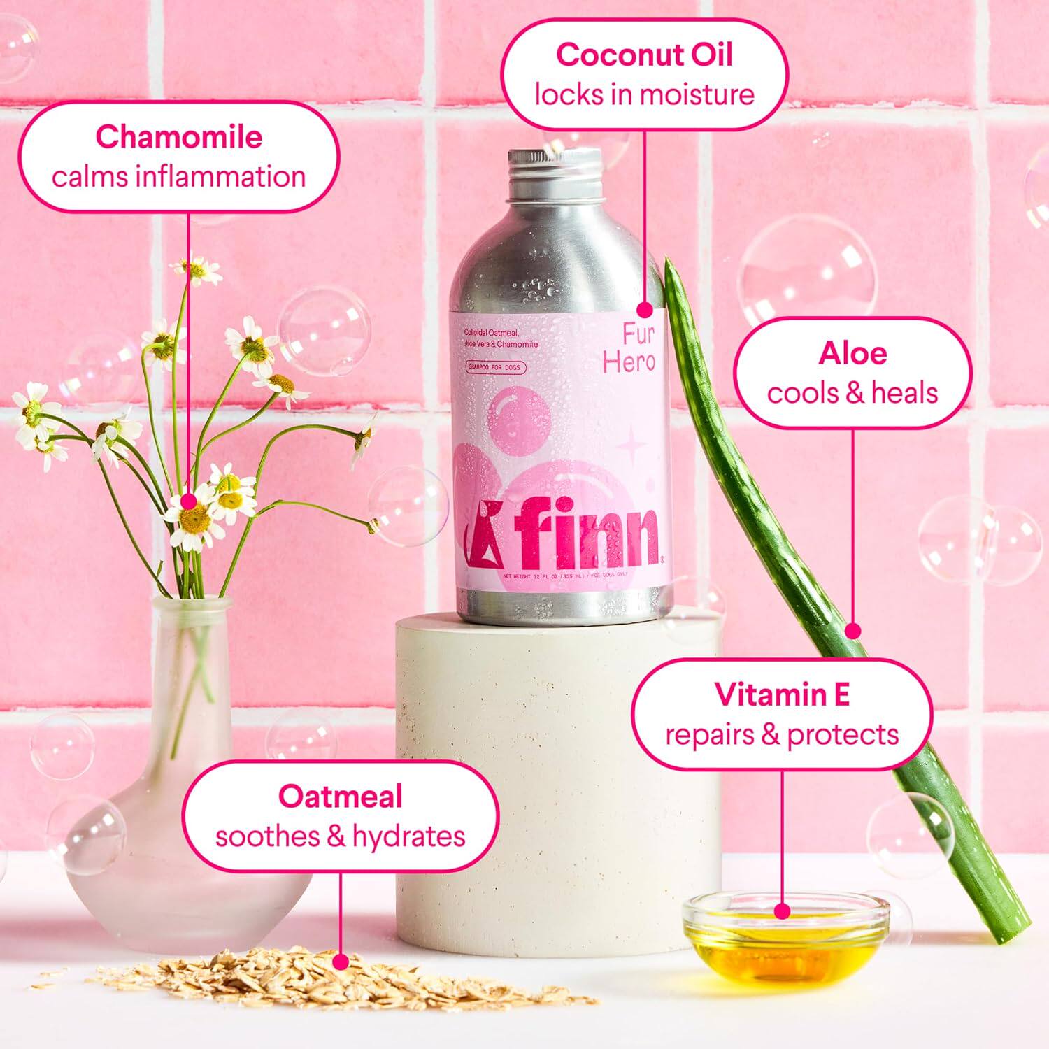 Finn燕麦狗狗低敏洁净丝滑洗发水舒缓缓解保湿修护皮肤痒过敏香波