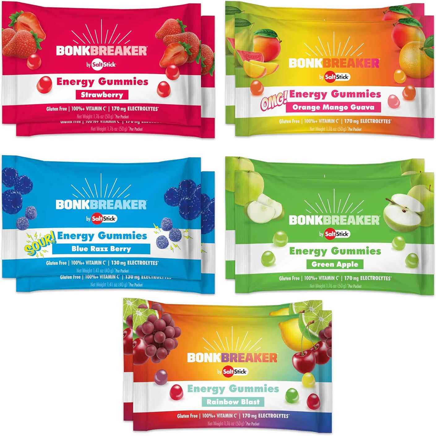 SaltStick - 运动骑行健身维生素电解质补充能量盐丸盐棒咀嚼软糖