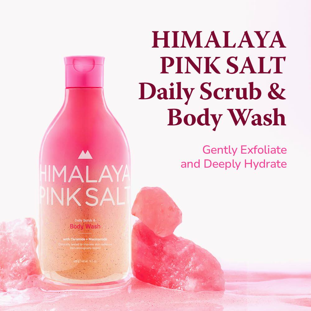 Himalaya Pinksalt-植物提取保湿去角质喜马拉雅粉盐沐浴露磨砂膏