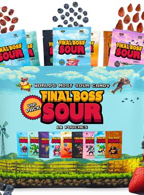 Final Boss-美国最终BOSS极酸糖果天然超酸挑战爆酸果干软糖零食